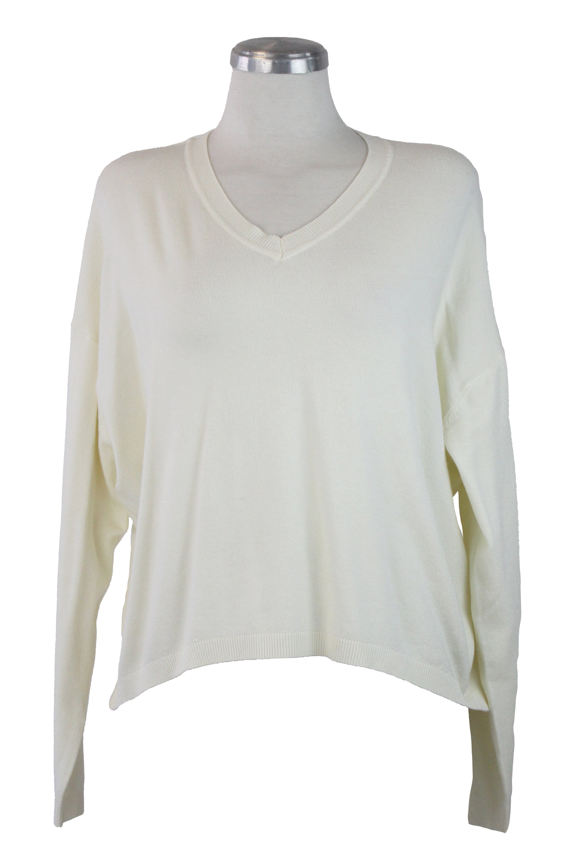 H19162 Suéter Liso Cuello V