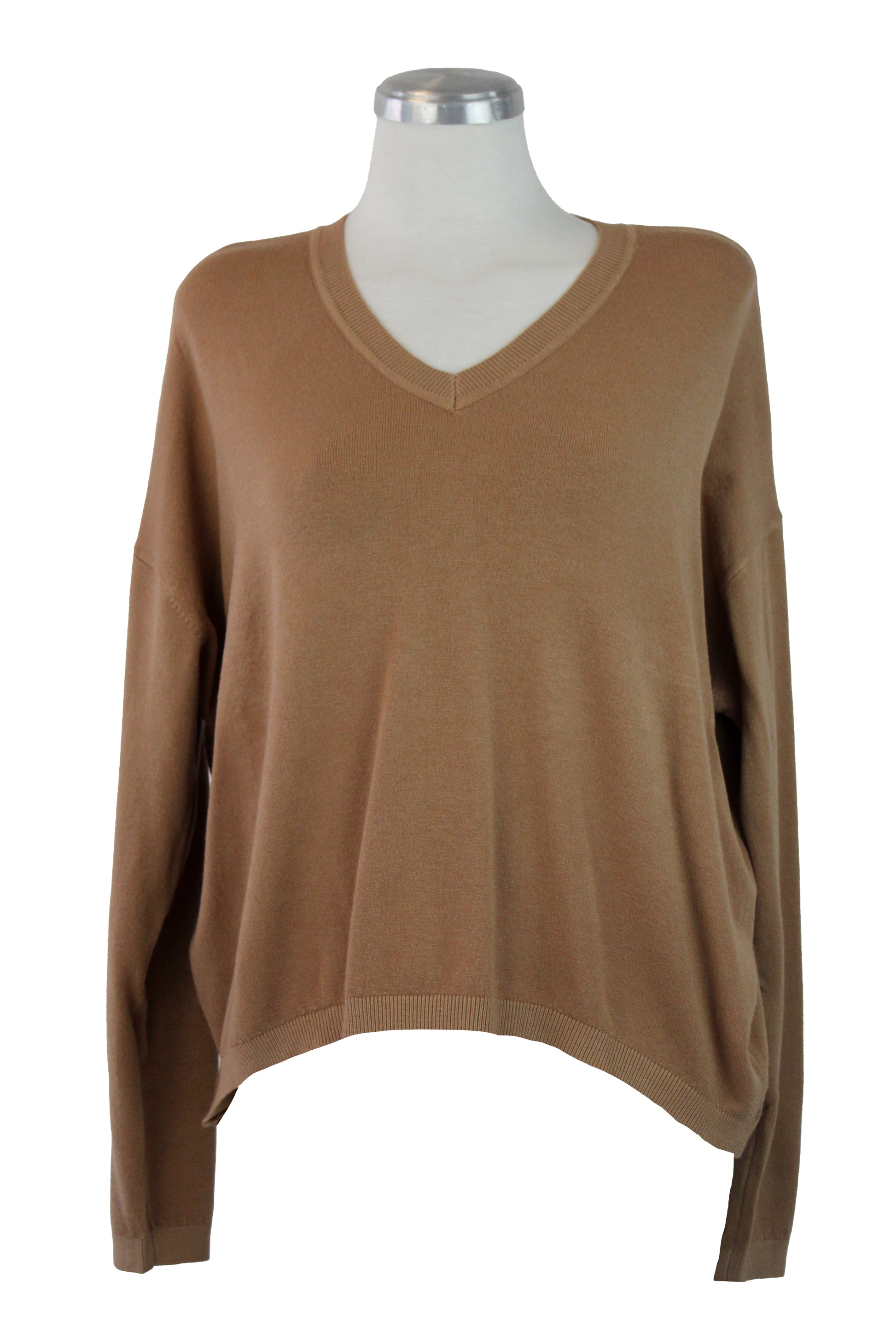 H19162 Suéter Liso Cuello V