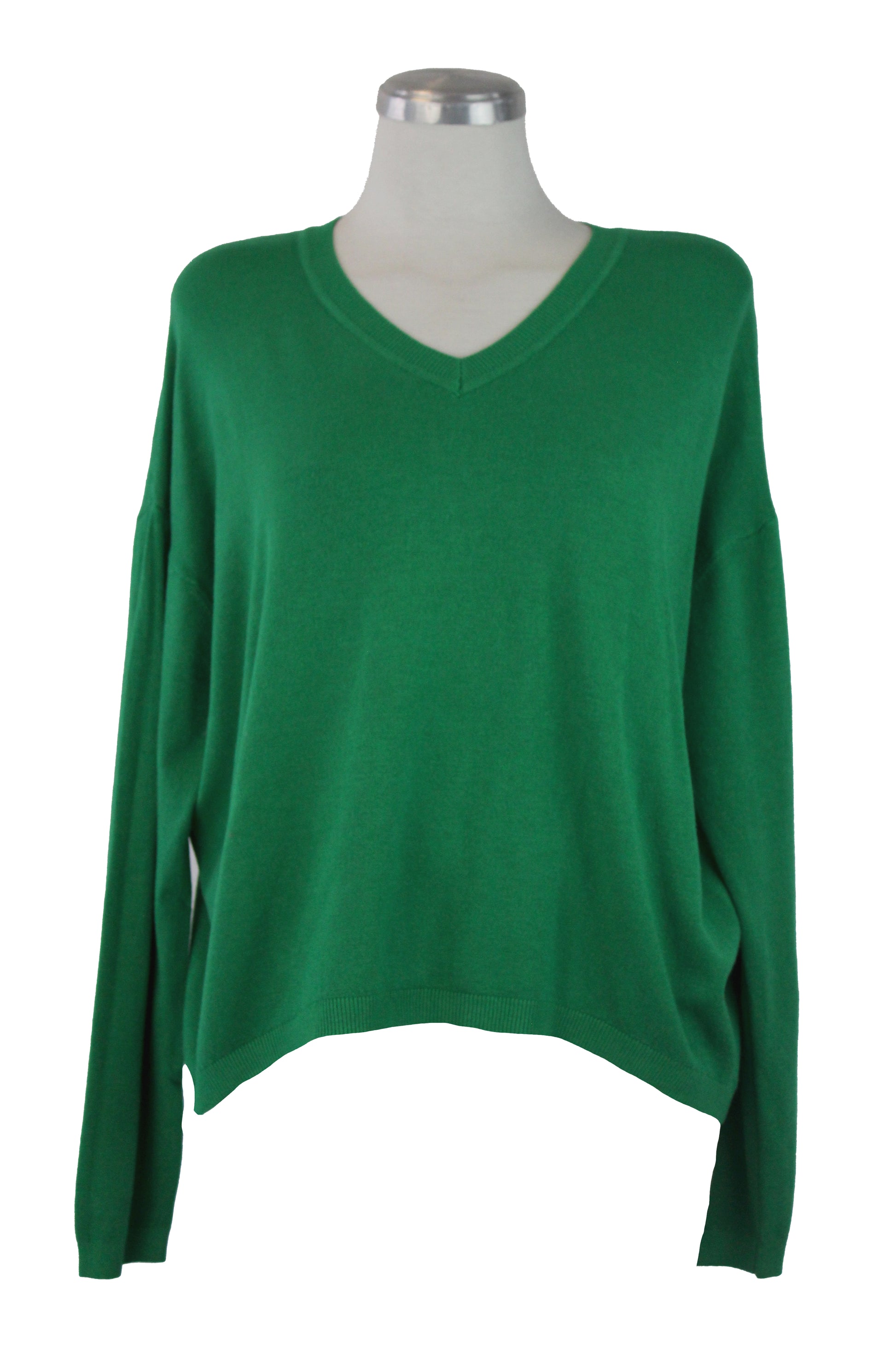 H19162 Suéter Liso Cuello V