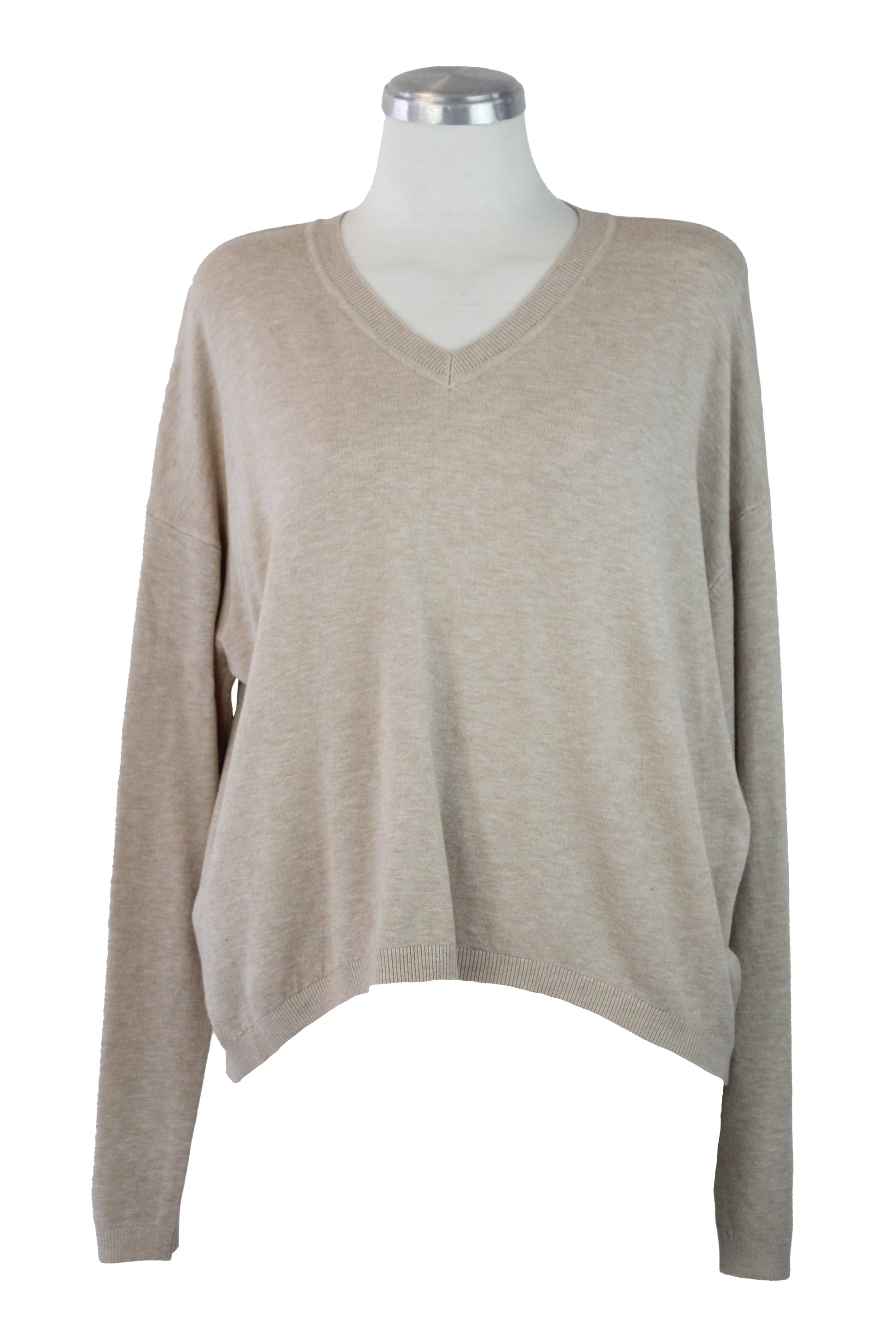 H19162 Suéter Liso Cuello V
