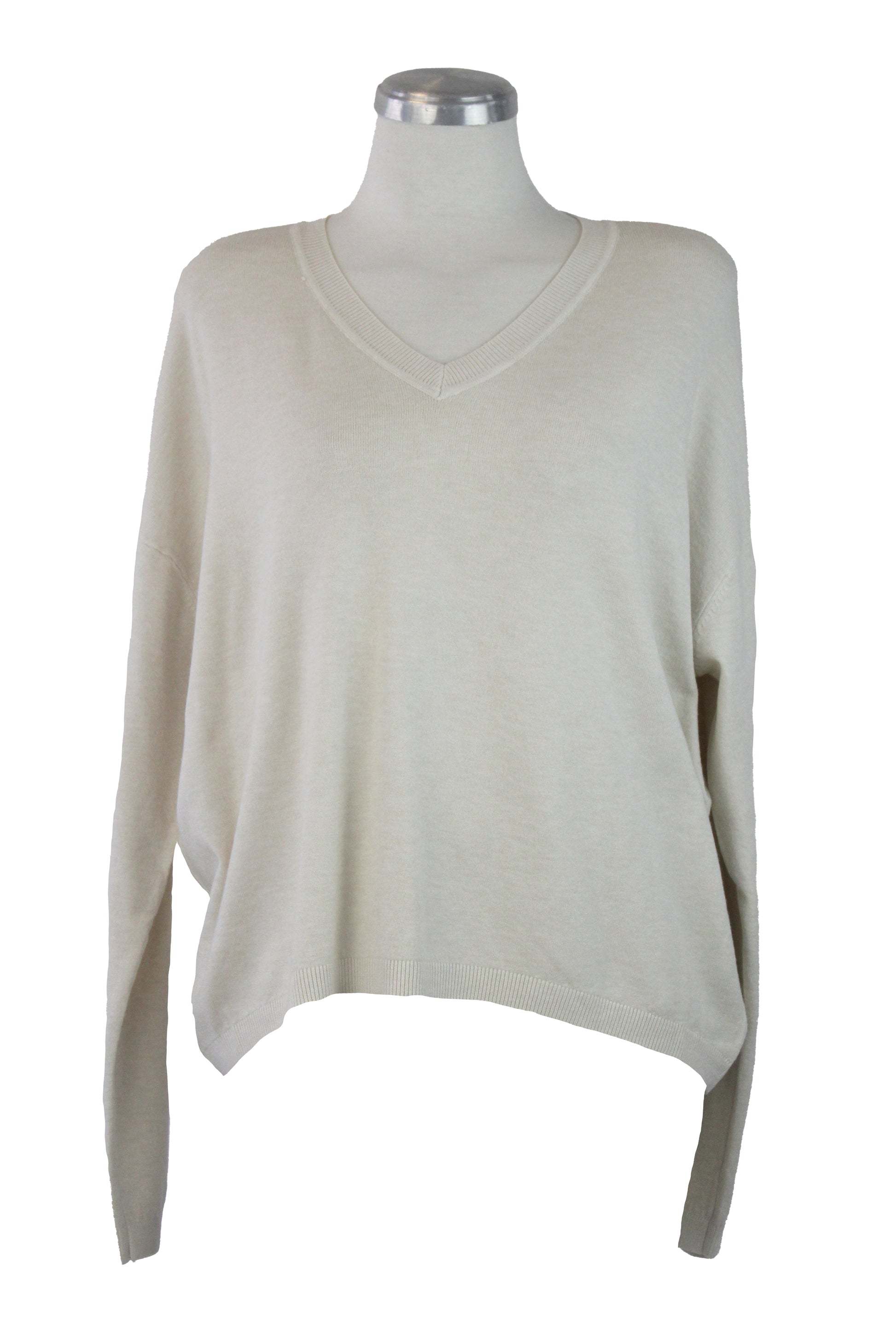 H19162 Suéter Liso Cuello V