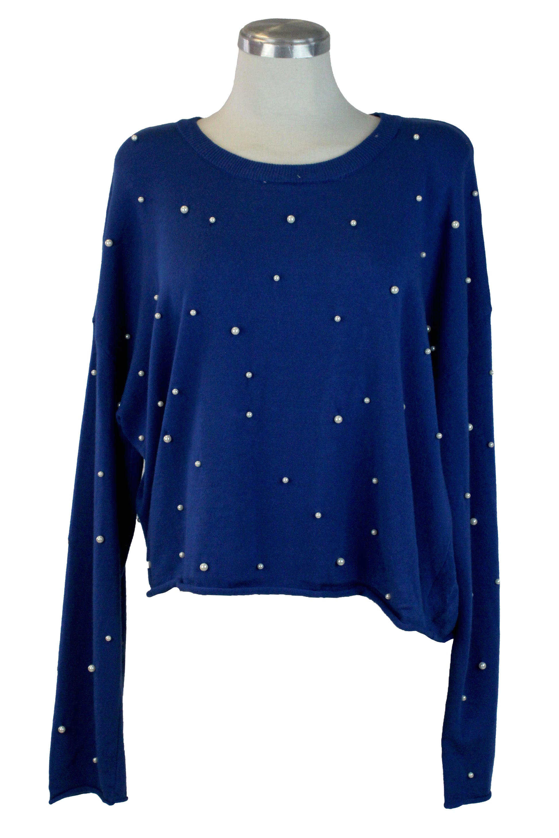 5716 Blusa Tipo Suéter con Perlas