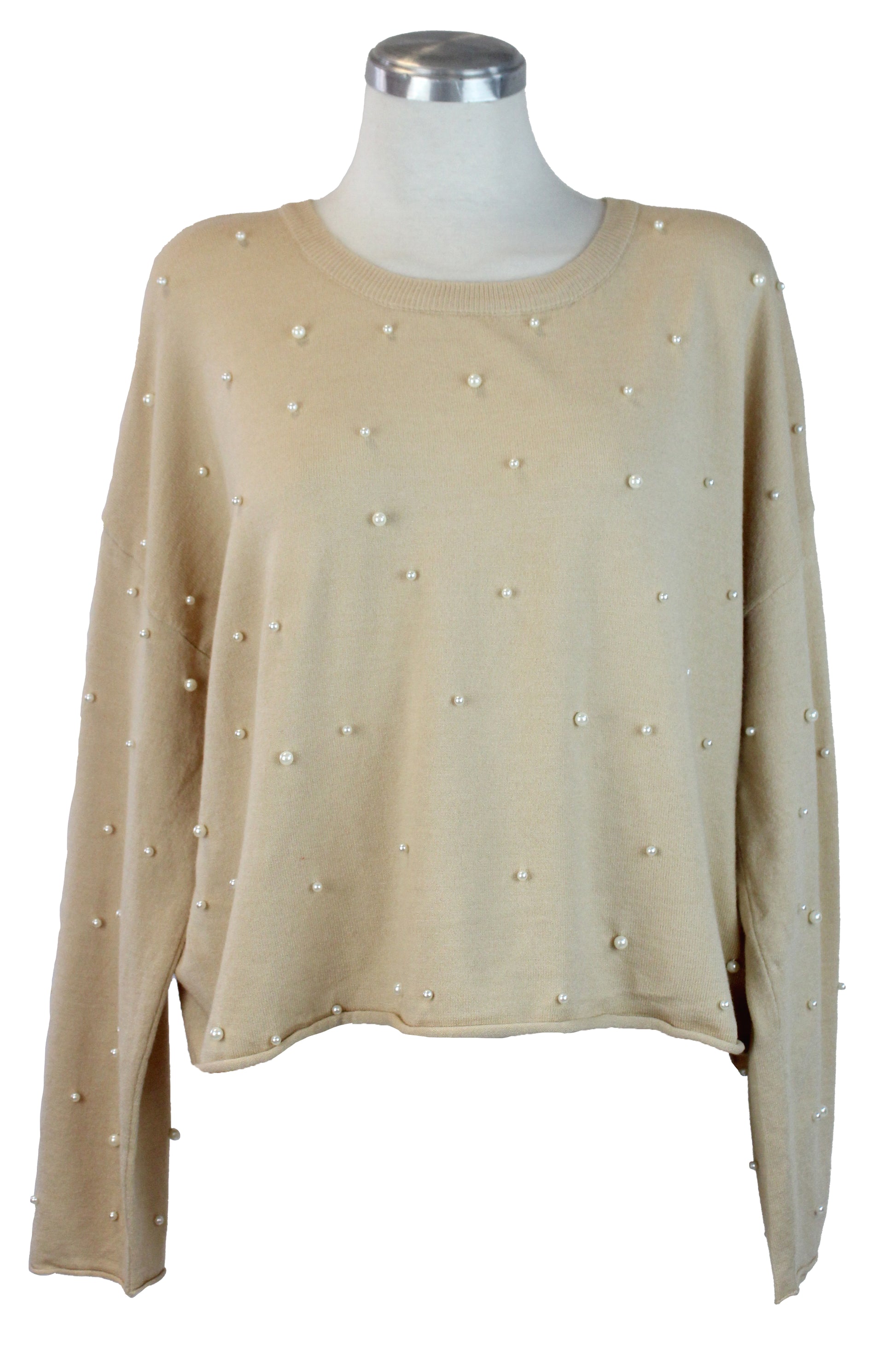 5716 Blusa Tipo Suéter con Perlas