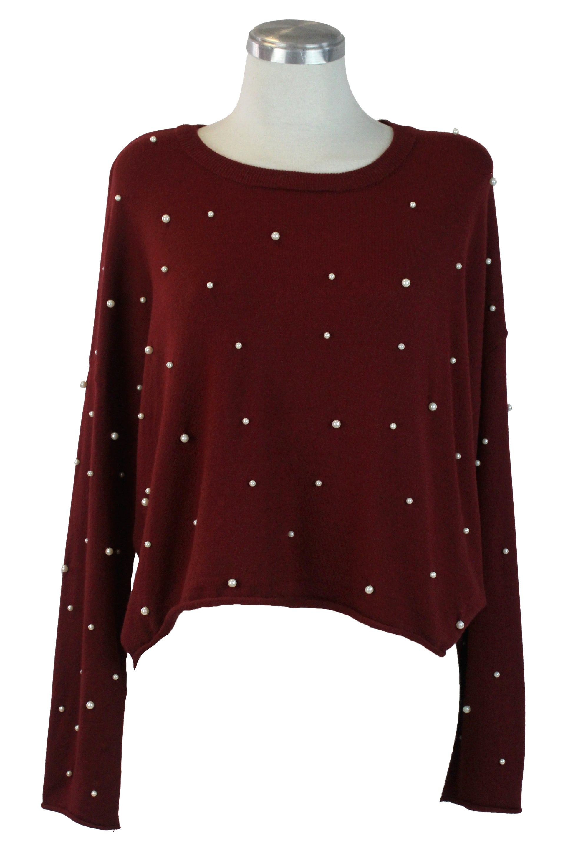 5716 Blusa Tipo Suéter con Perlas