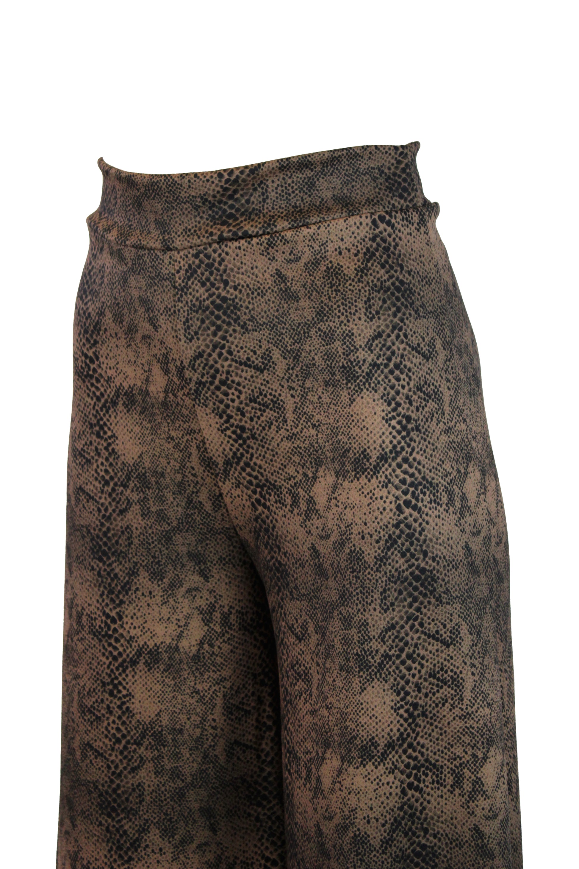 3705CHJ Pantalón Pierna Acampanada Estampado Serpiente