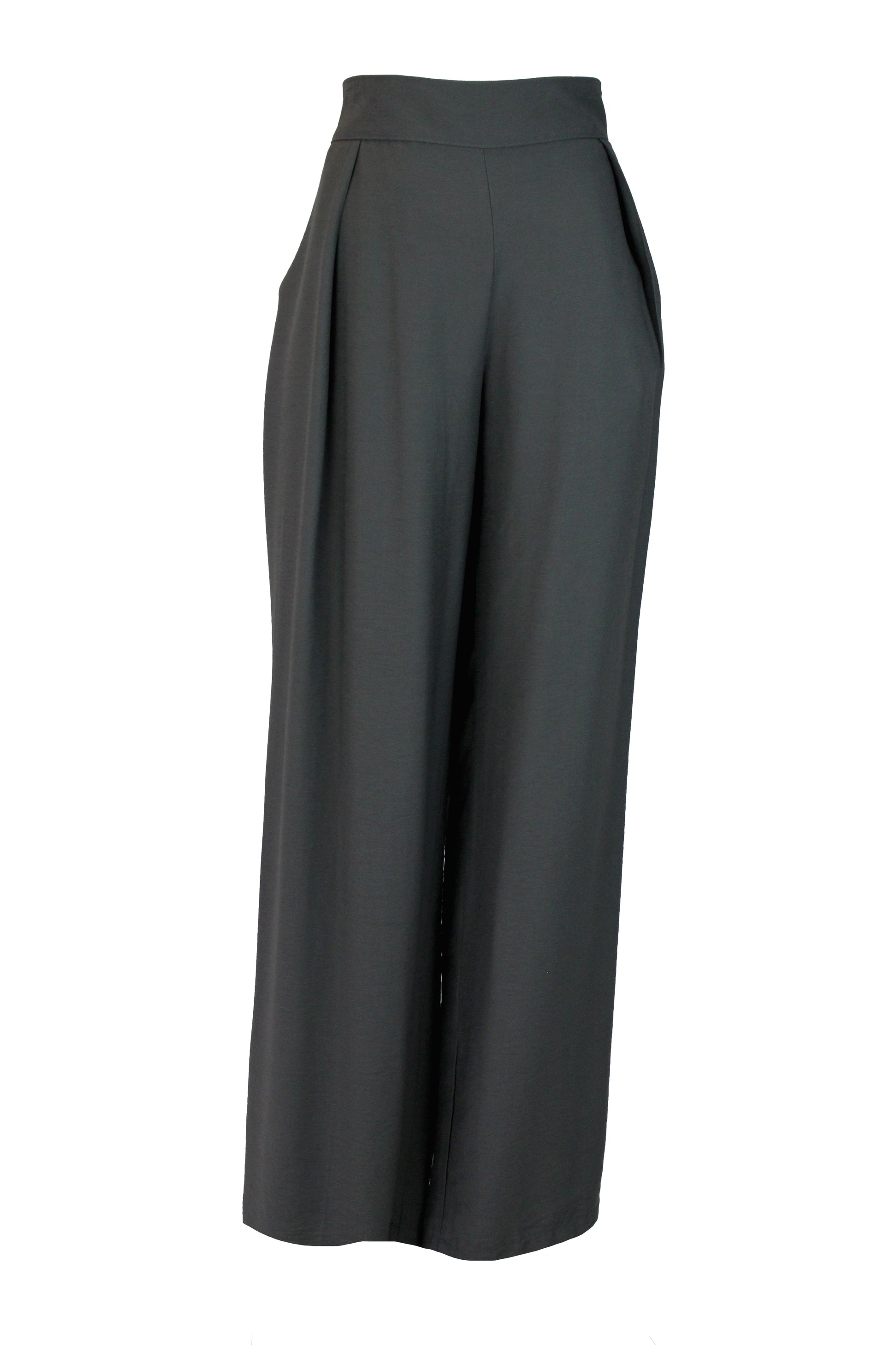 12615 Pantalón Con Elástico Liso Con Pinzas