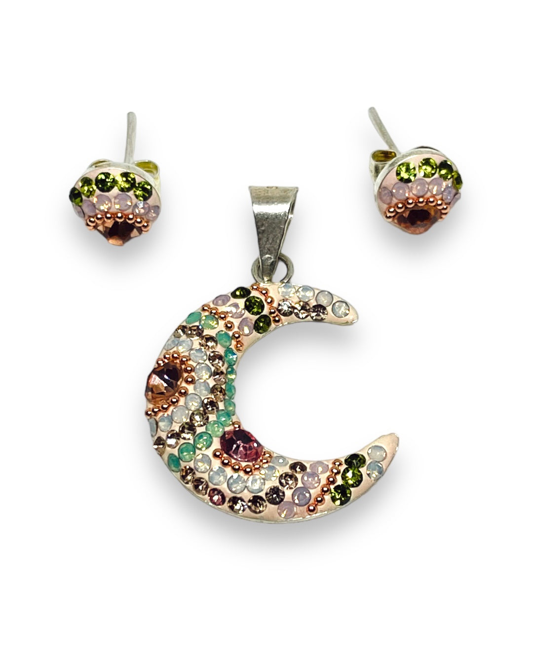 Set Plata Luna Brillos 701