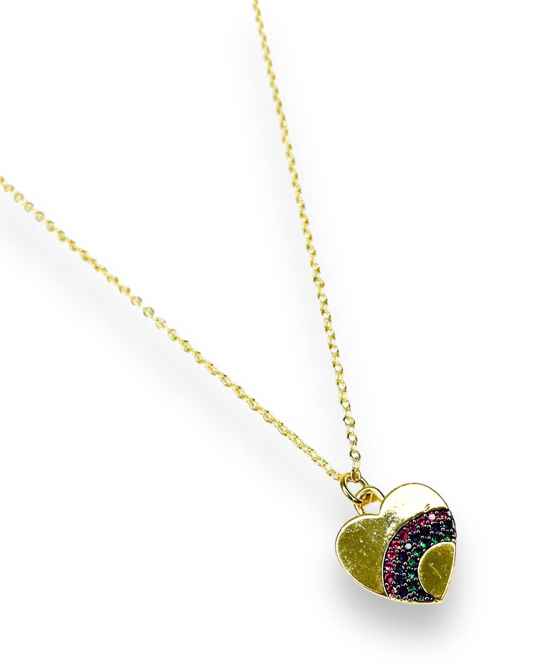 Collar Corazon Arcoiris 0476