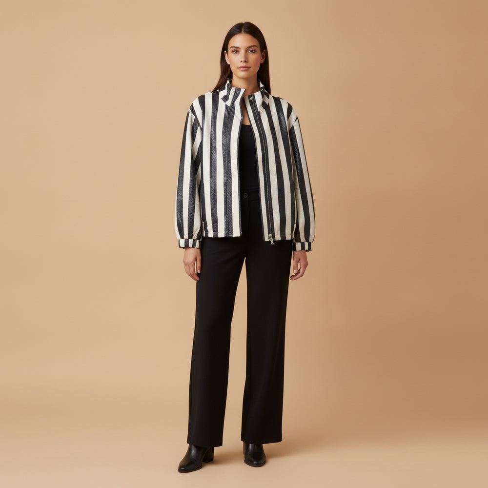Chaqueta Rayada YM- AC-0048-8