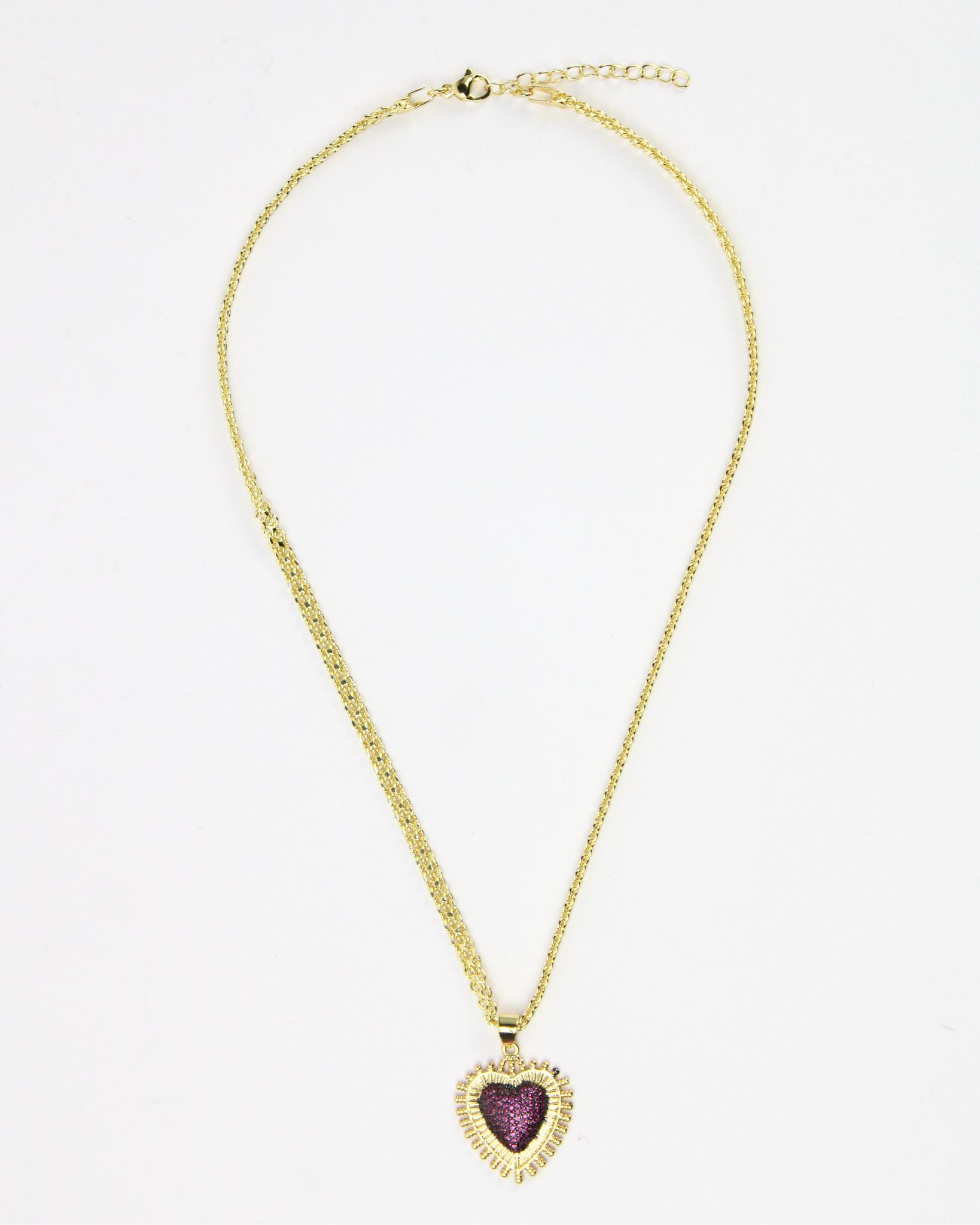 24095 Collar dije corazón centro brillo