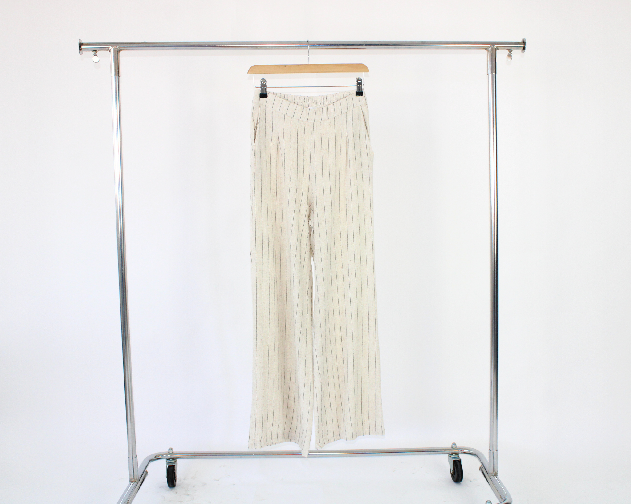 71737 Pantalon de Vestir Rayas y Elastico