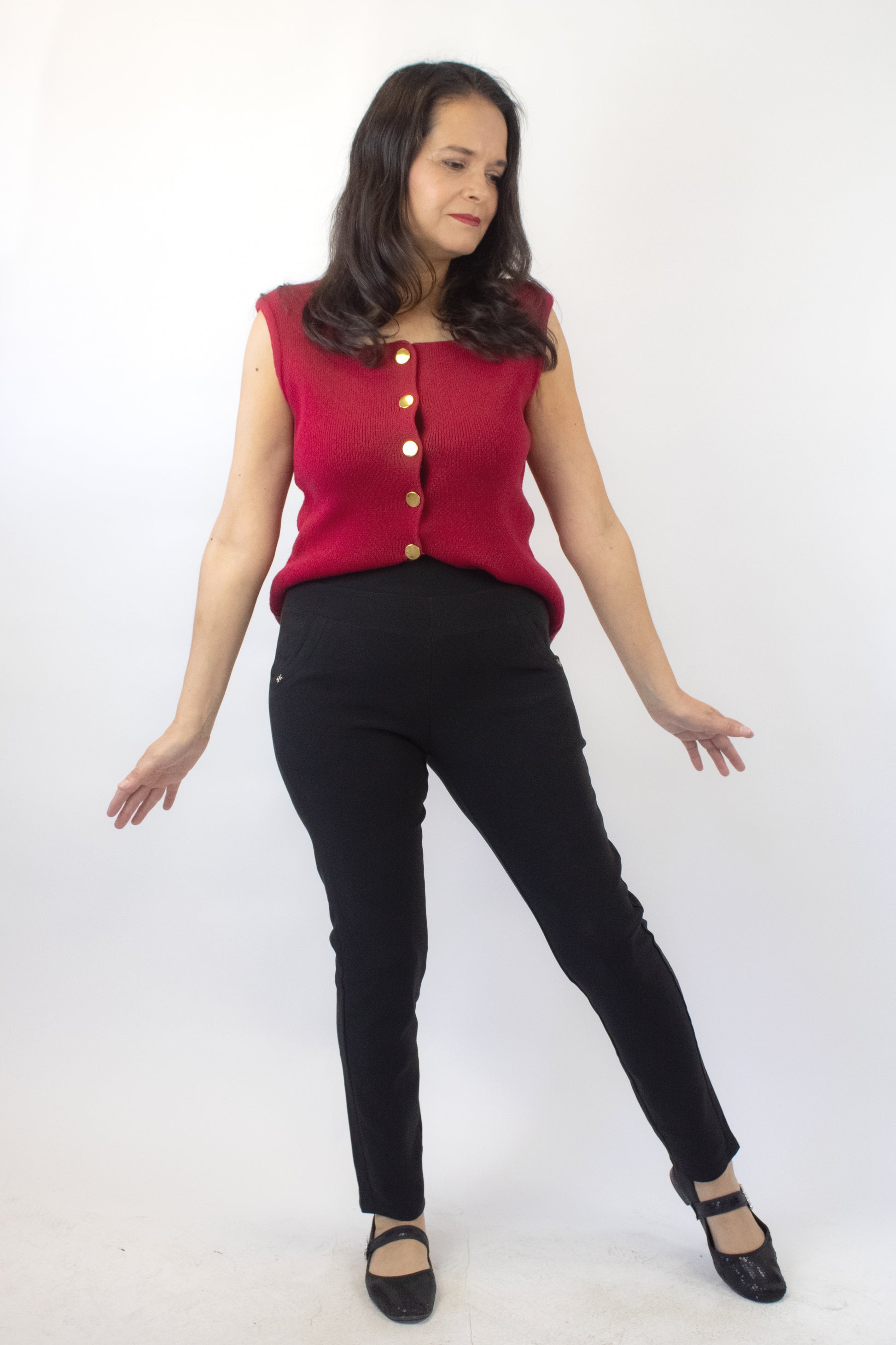S-85 Legging Bolsas con H Hojitas