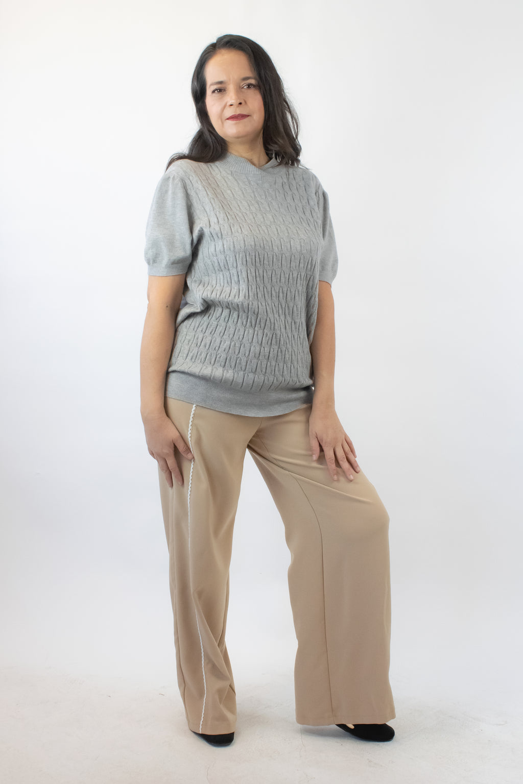 PS963 Pantalón Con Olanes Centrales