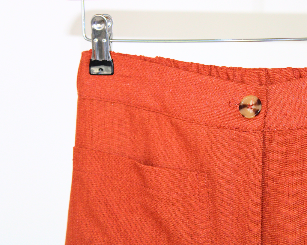 6792 Pantalón Tipo Cargo Lino