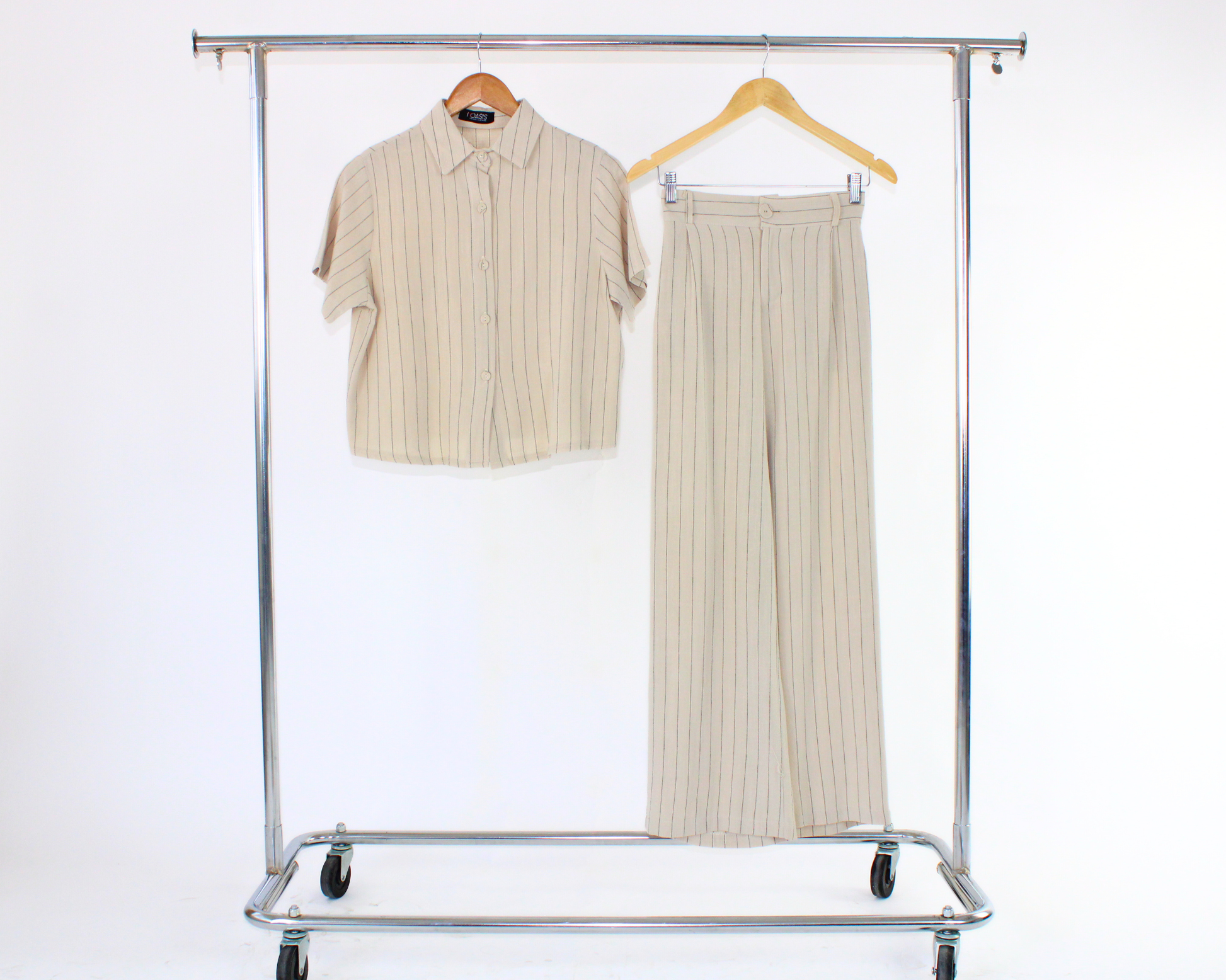 1997 Conjunto Blusa Y Pantalón Rayado