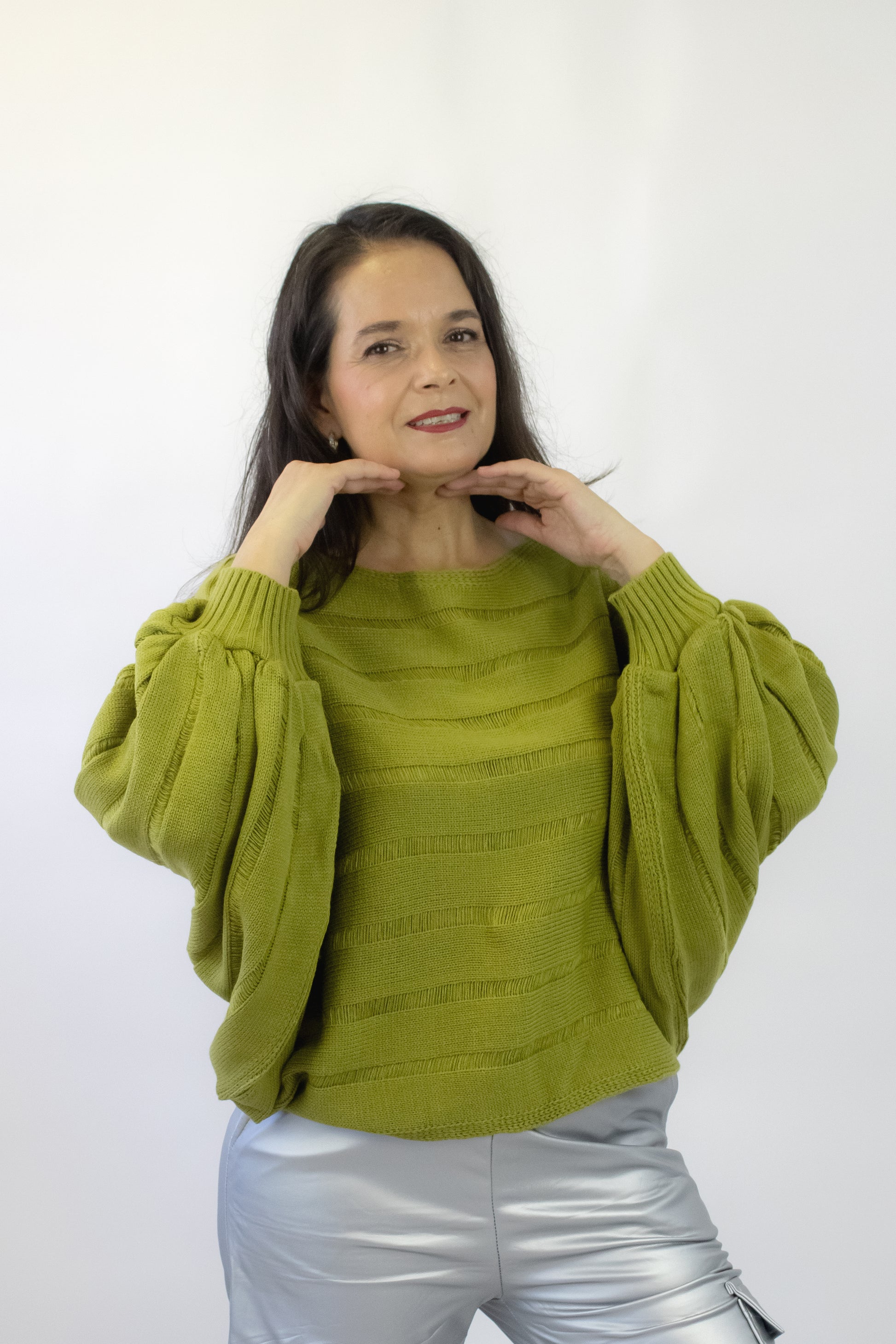 25502 Suéter Tejido de Corte Mariposa