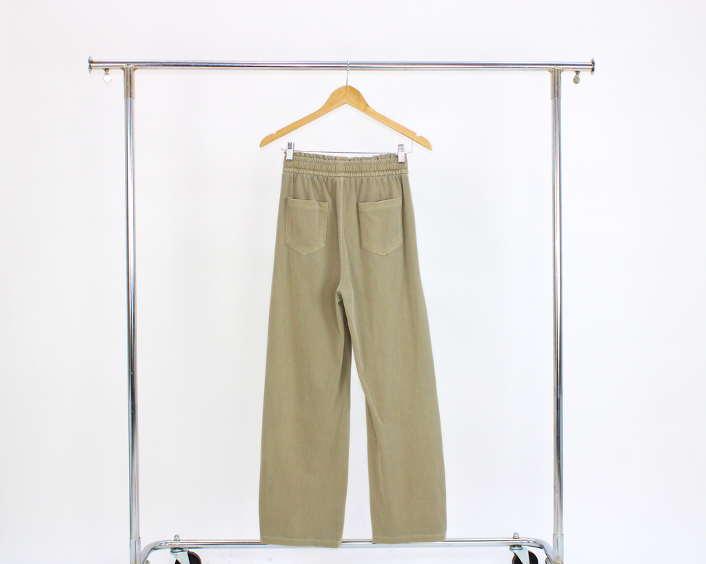 X034 Pantalon tipo mezclilla con jareta