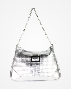 2380 Bolsa Plateada Hebilla Y Cadena