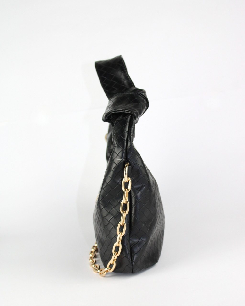 2301 Bolso Pequeño Negro Cadena Dorada