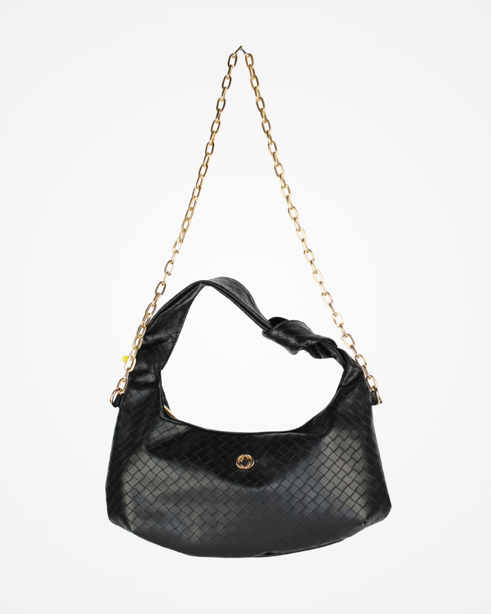 2301 Bolso Pequeño Negro Cadena Dorada