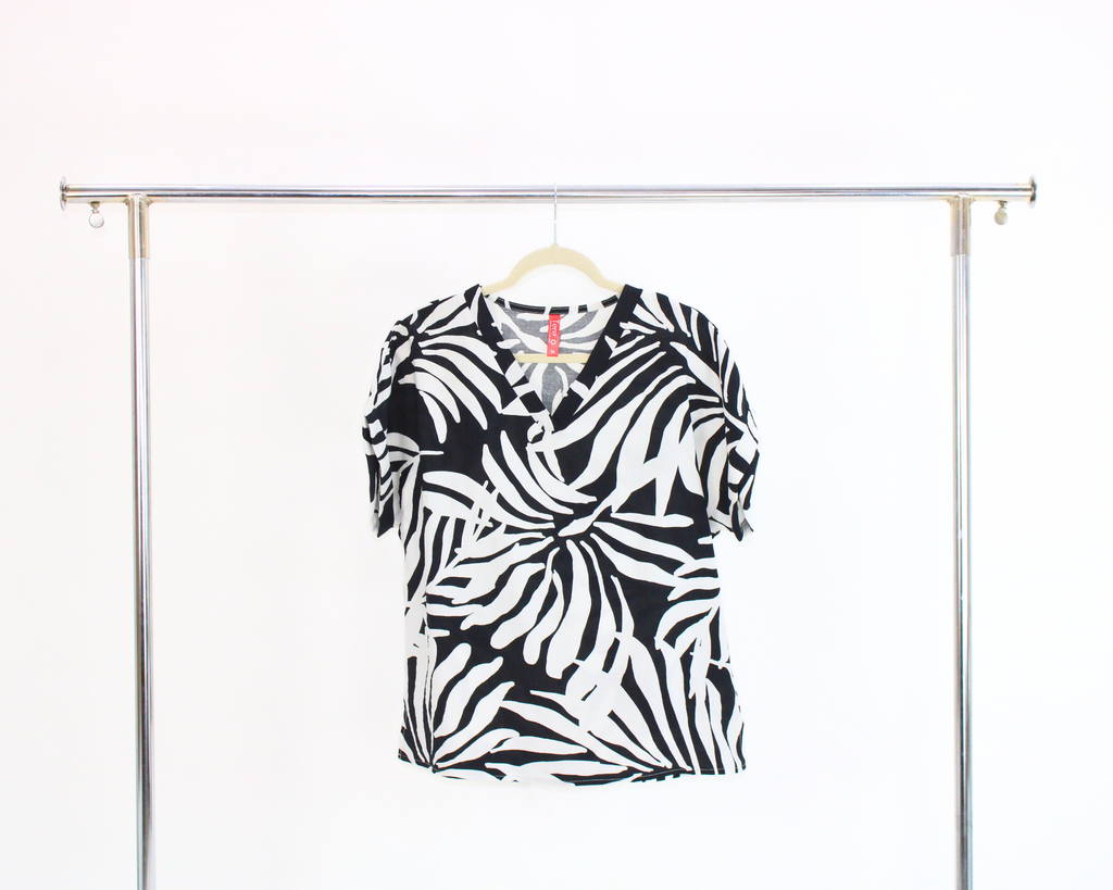 1607 Blusa Estampado Palmera