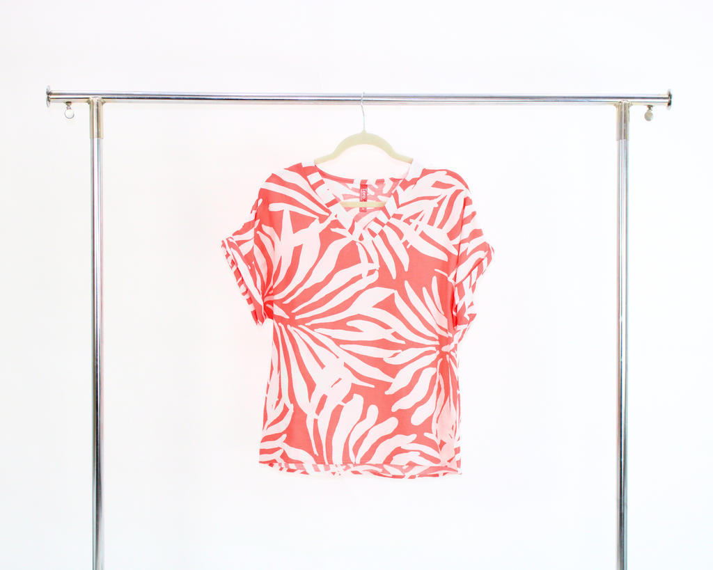 1607 Blusa Estampado Palmera