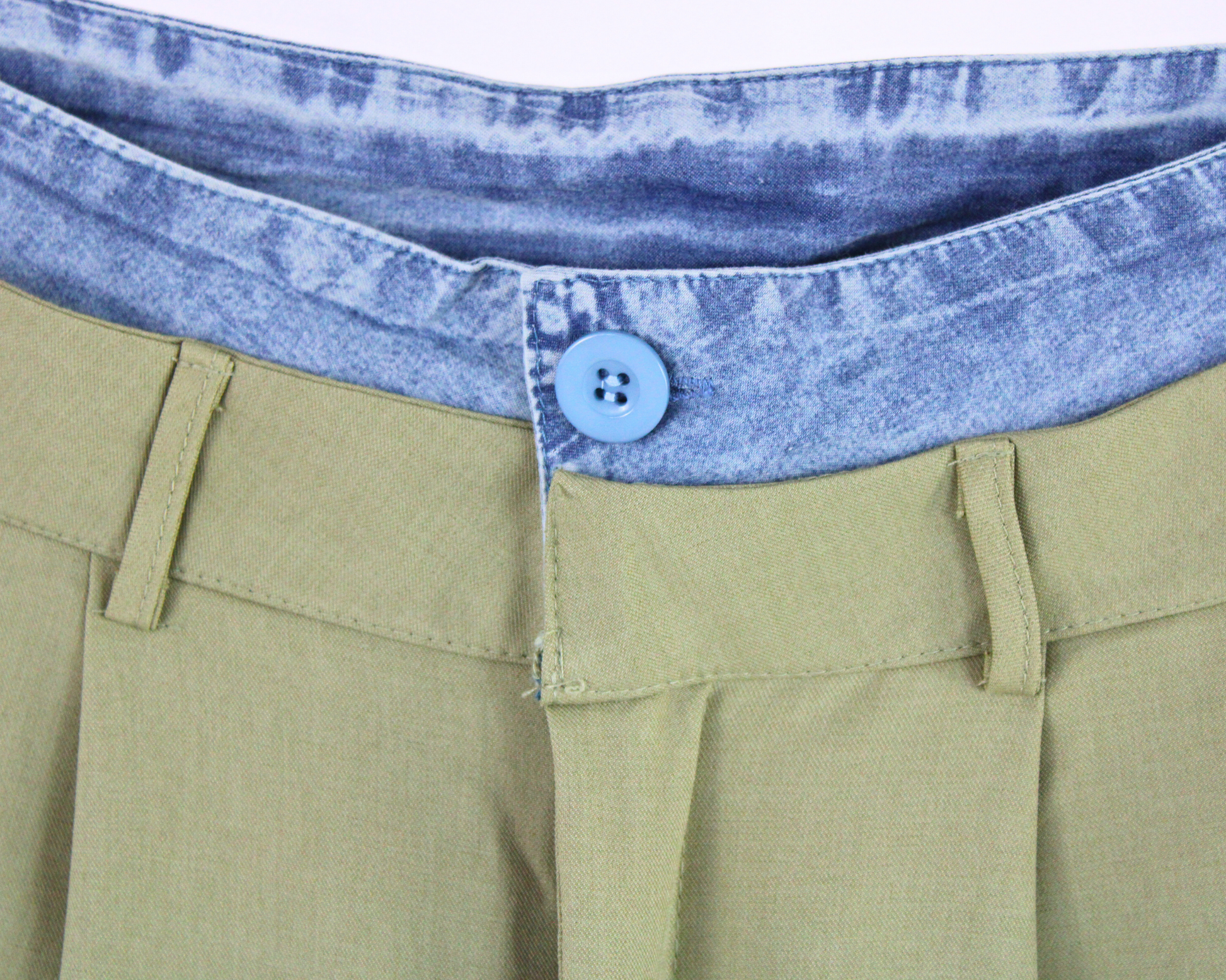 178 Pantalón de vestir con pretina de mezclilla