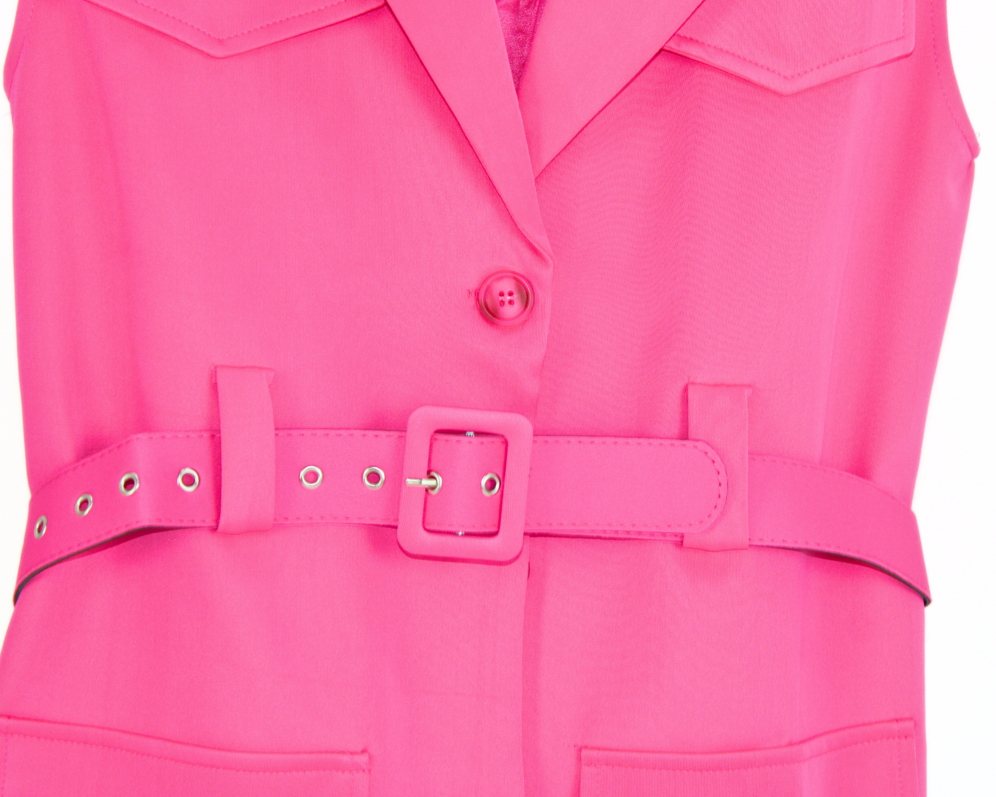 N1629 Chaleco largo con cinto