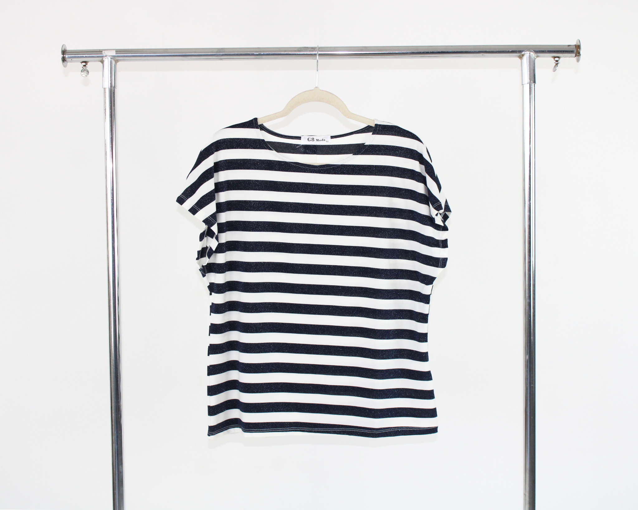 GT-3M107 Blusa Bicolor Rayas Brillante