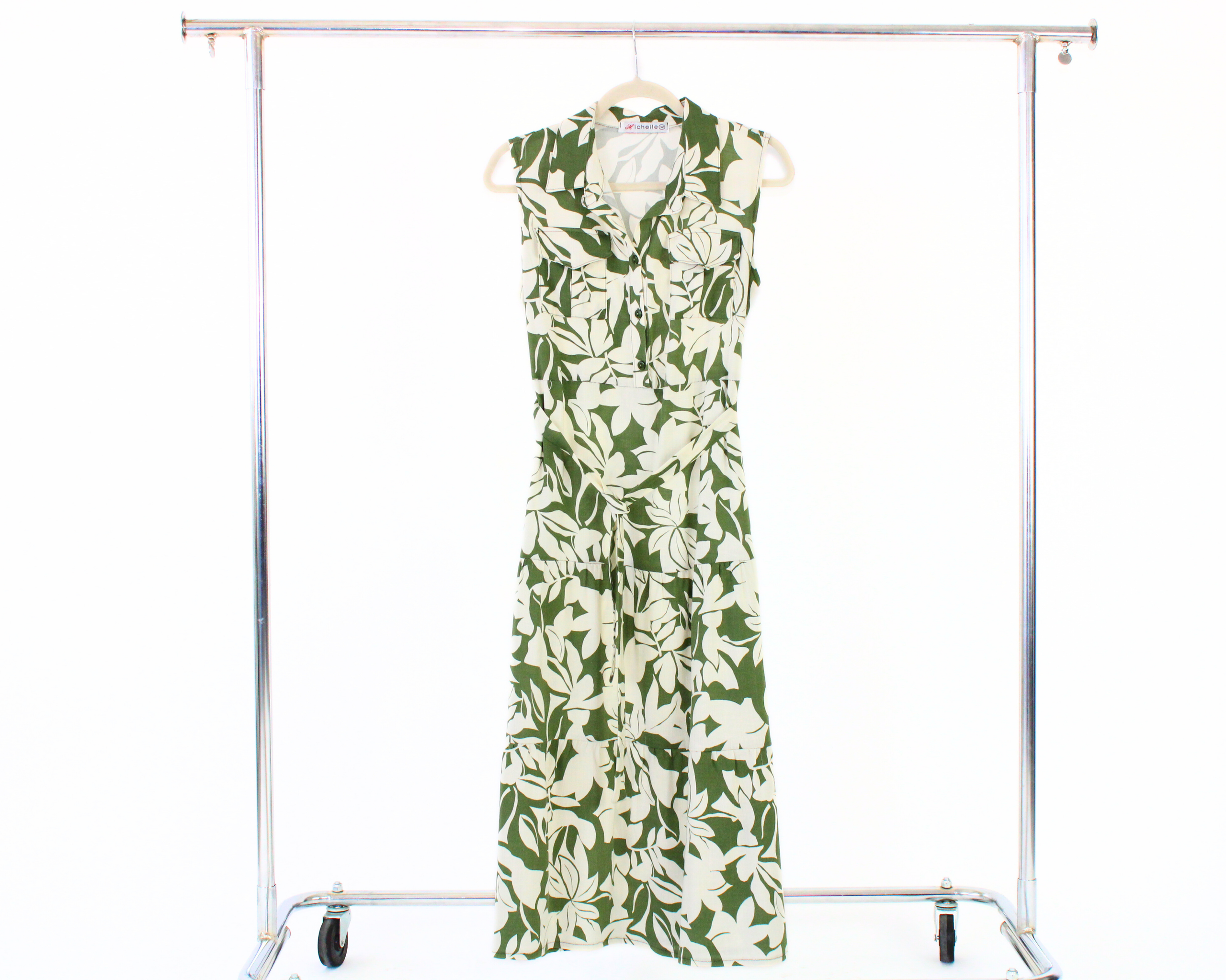12620 Vestido Largo Estampado Floral