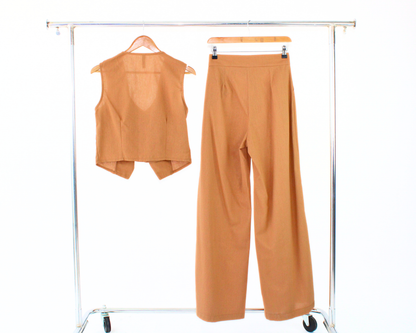 MK2517 Conjunto Lino Chaleco/Top