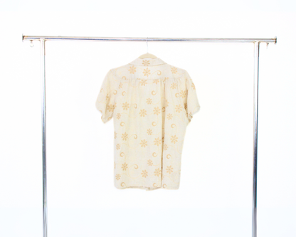 12630 Blusa De Algodón Bordado Flores