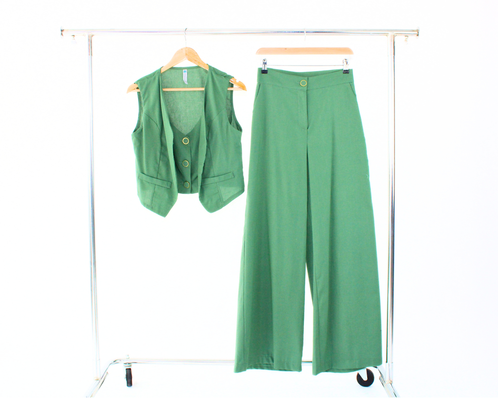 MK2517 Conjunto Lino Chaleco/Top