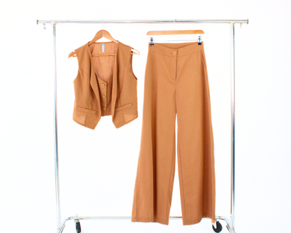 MK2517 Conjunto Lino Chaleco/Top
