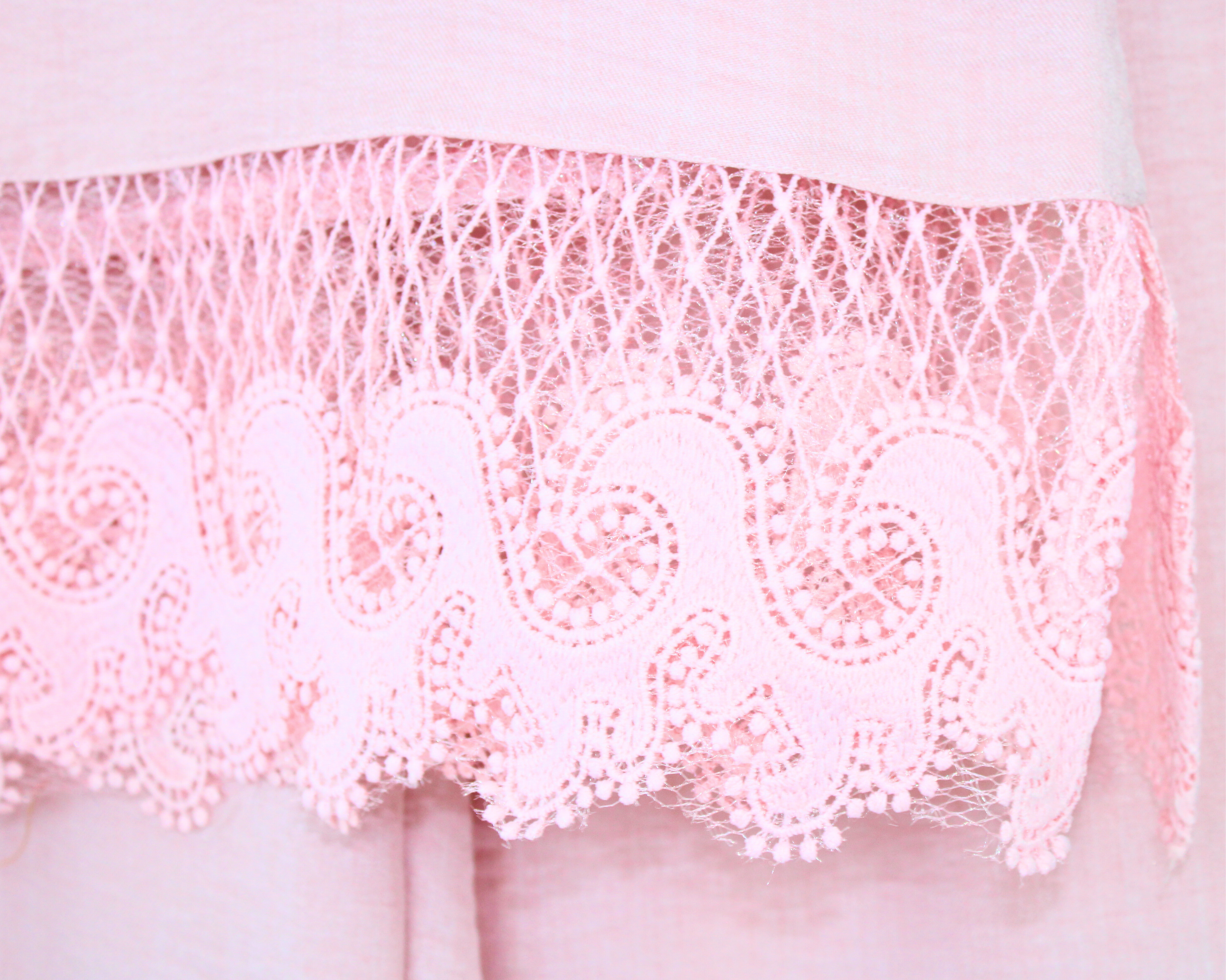 0151 Conjunto Rosado Bordado Inferior