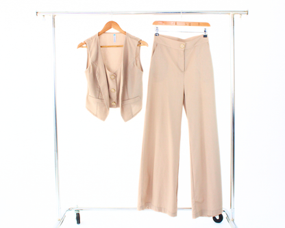 MK2517 Conjunto Lino Chaleco/Top