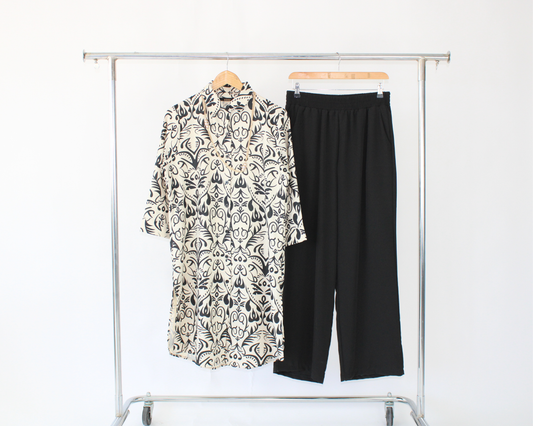 0134 Conjunto Camisón Estampado Tipo Mandala