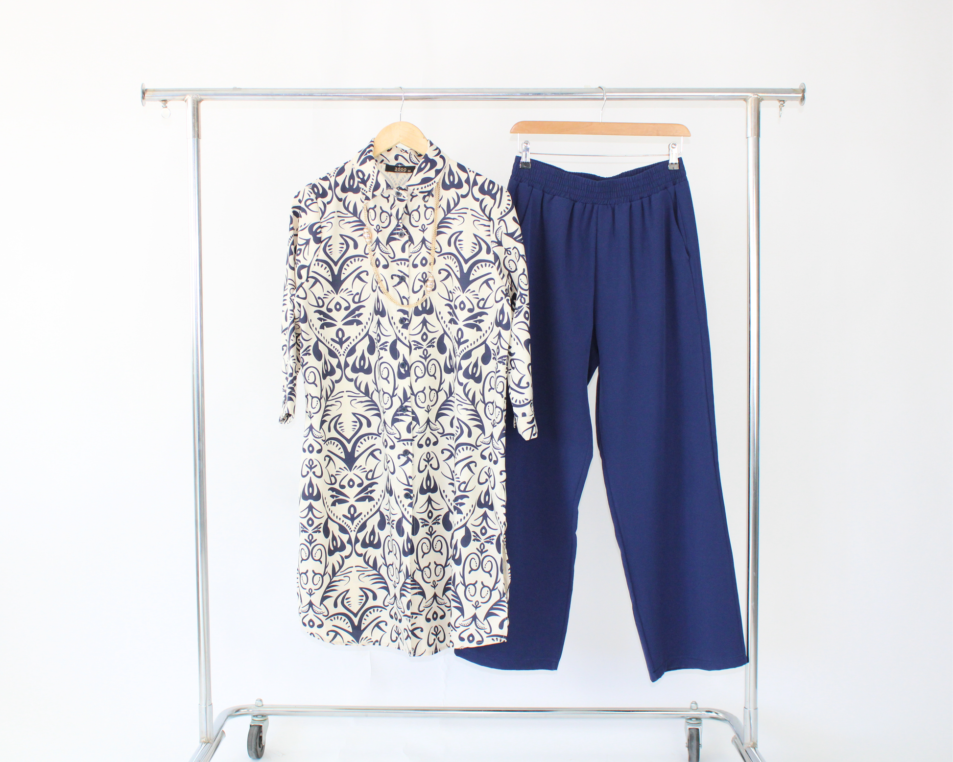 0134 Conjunto Camisón Estampado Tipo Mandala
