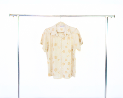 12630 Blusa De Algodón Bordado Flores