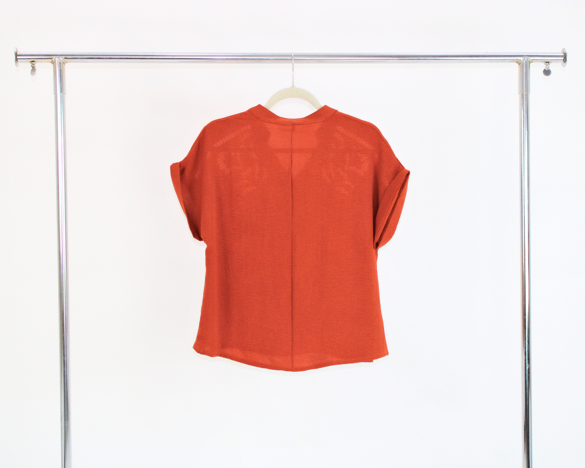 EE24183 Blusa Manga Corta Bordado Cuello