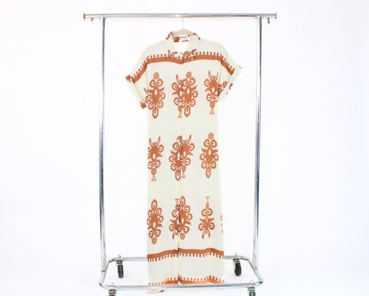 98008 Vestido Largo Camisero Estampado