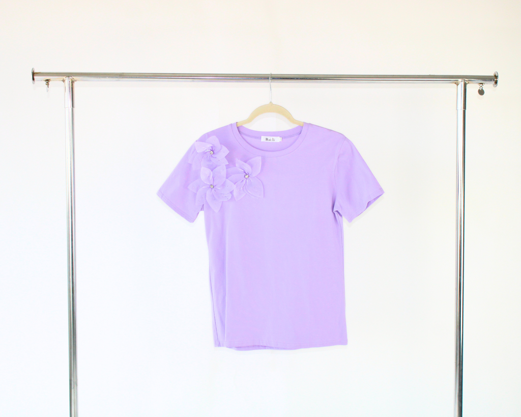 KLG23873 Blusa Lisa TriFlor 3D Piedras