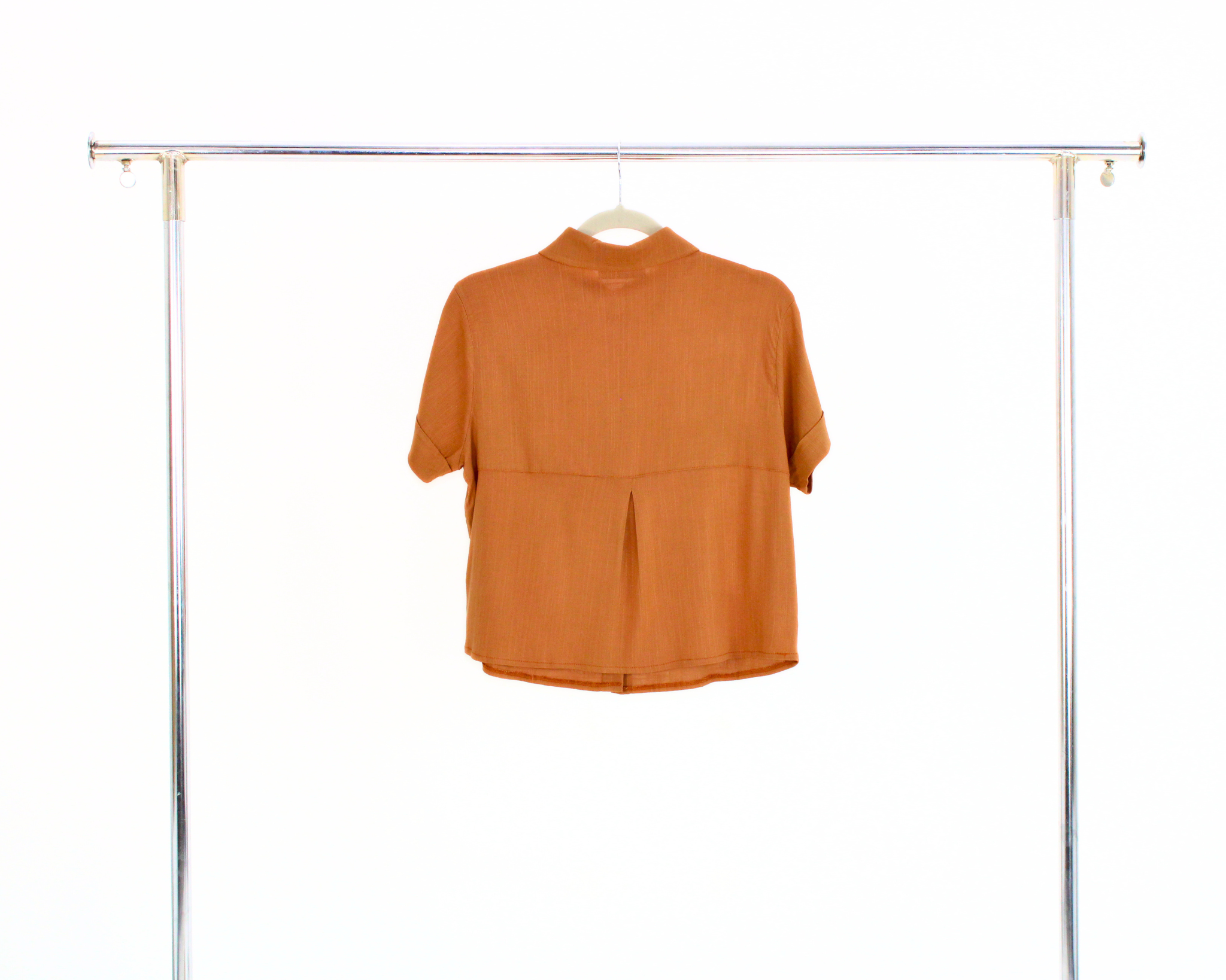 2638 Blusa Oversize Con Botón Forrado