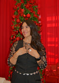 M60203 Blusa Con Transparencia Perlas y Corazones