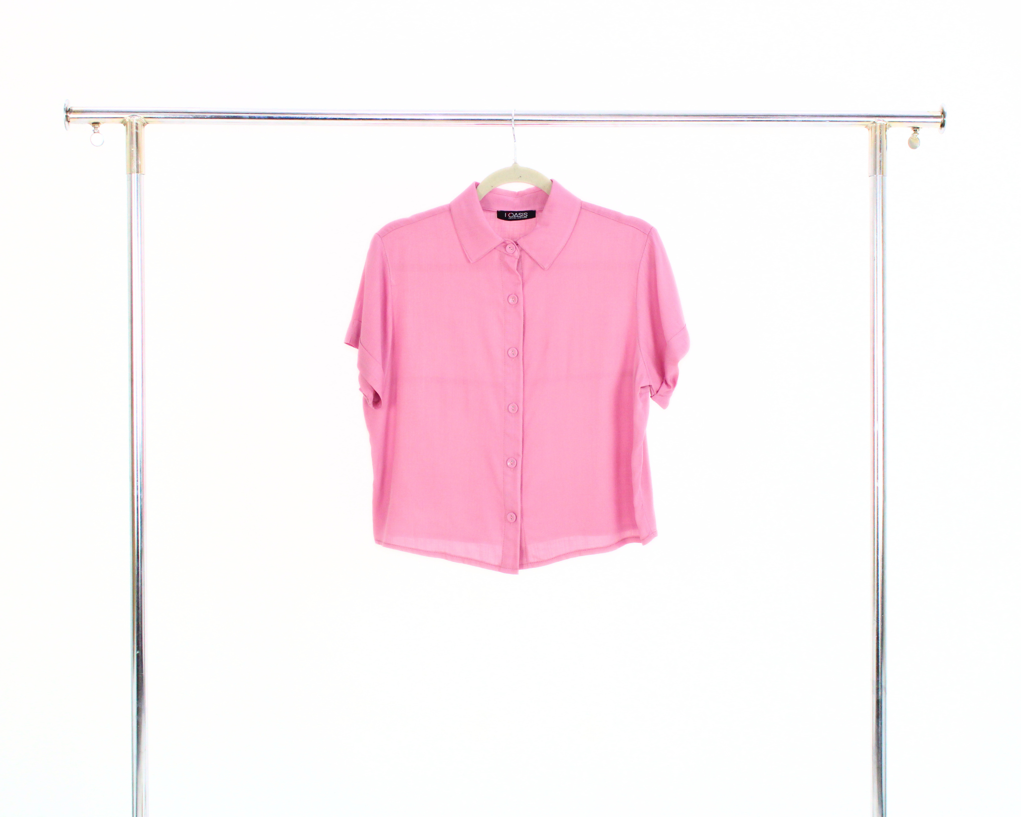 2638 Blusa Oversize Con Botón Forrado