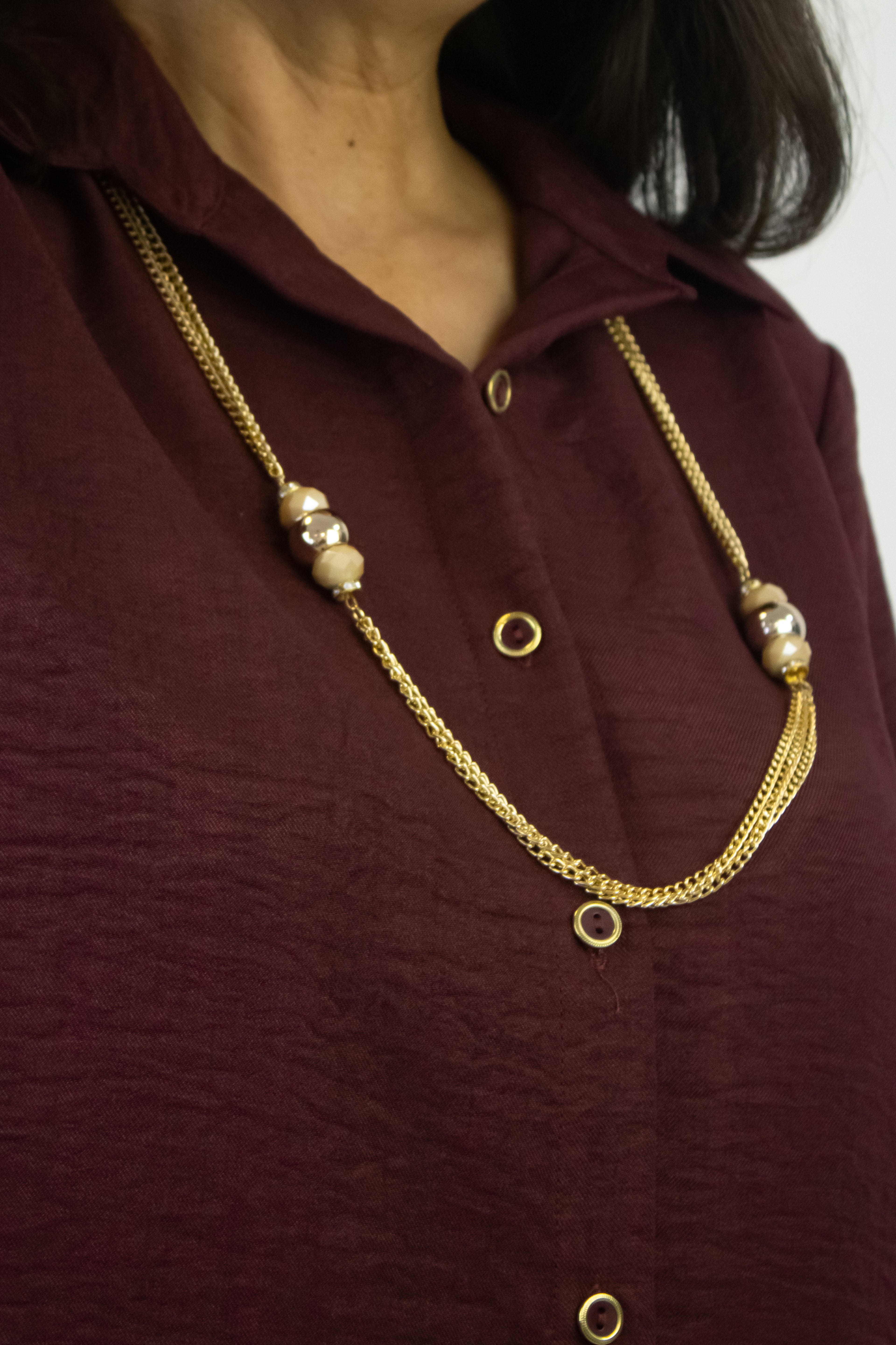 416 Conjunto Camisa Lisa con accesorio