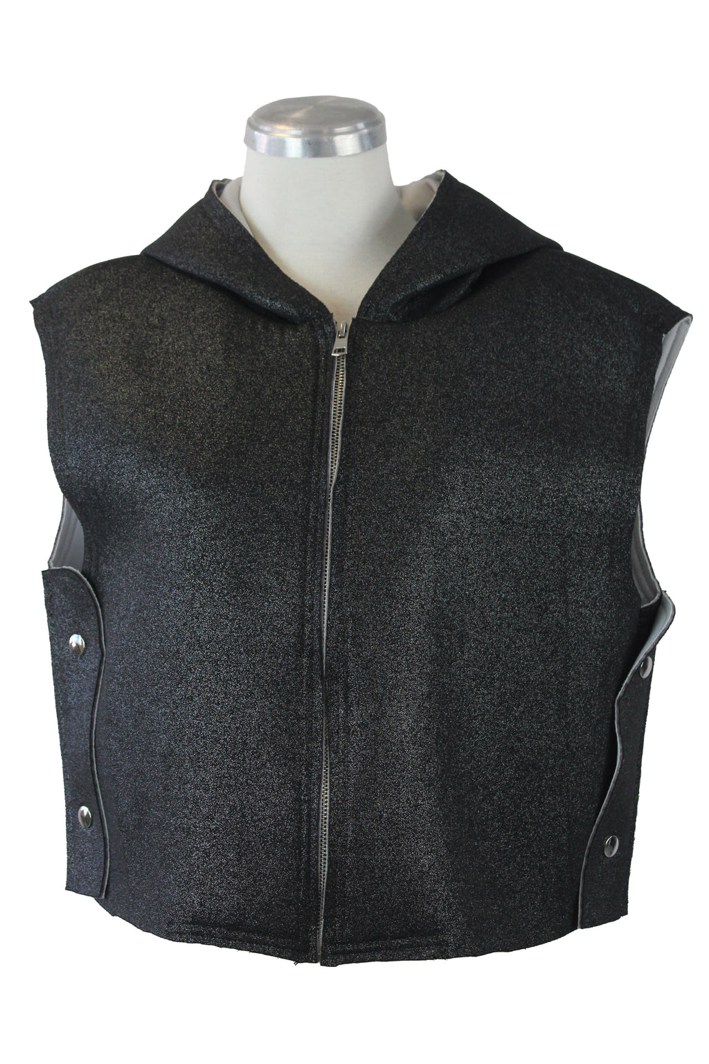 DJ-0376 Chaleco Con Capucha y Botones Laterales