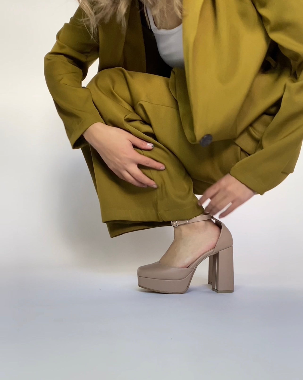 Zapato de Tacon Alto Ancho y Punta Cuadrada 1221 – Nancy Mx