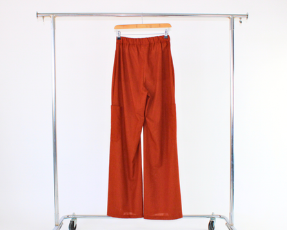6792 Pantalón Tipo Cargo Lino