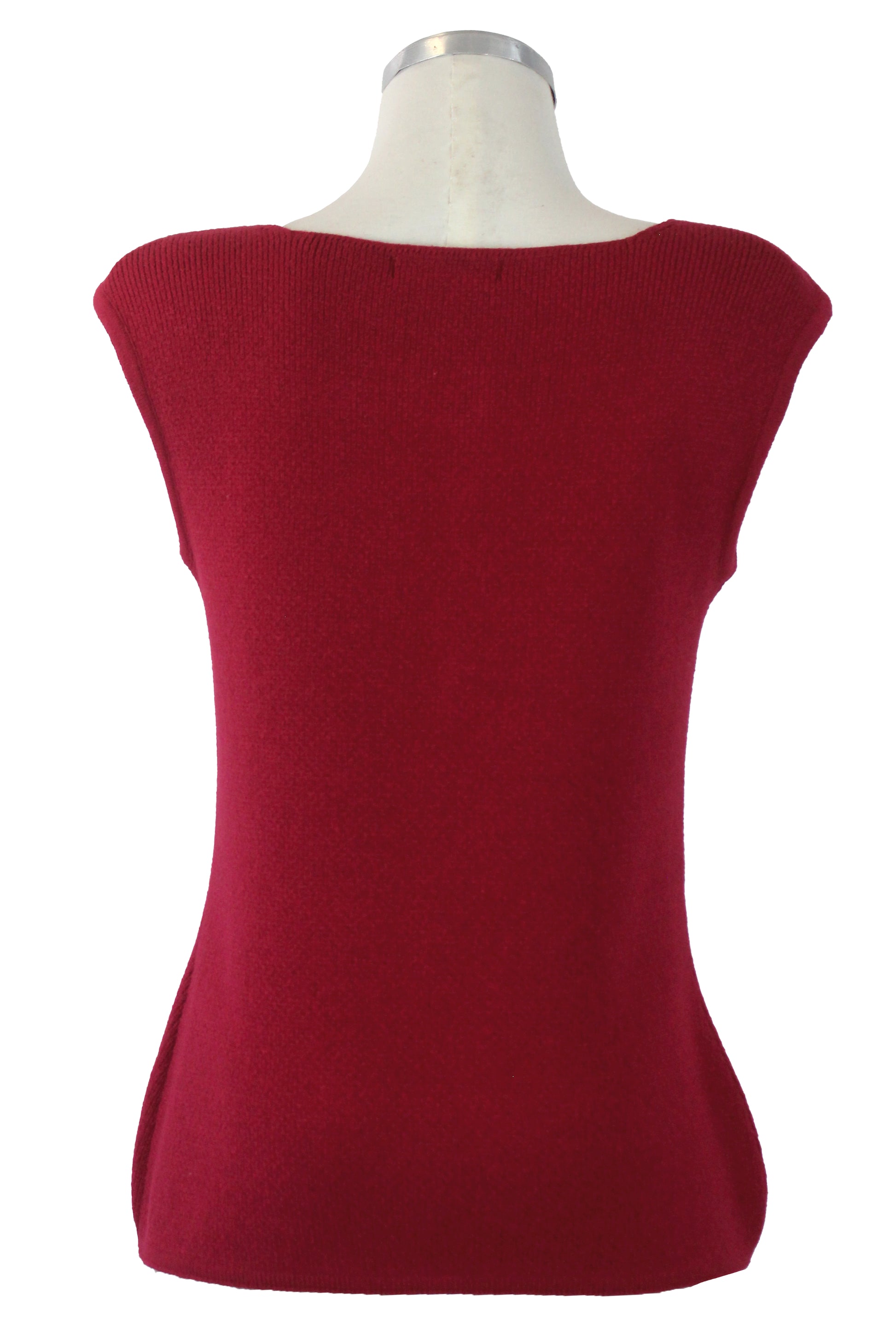 CHL087 Chaleco con Cuello Cuadrado y Botones Dorados